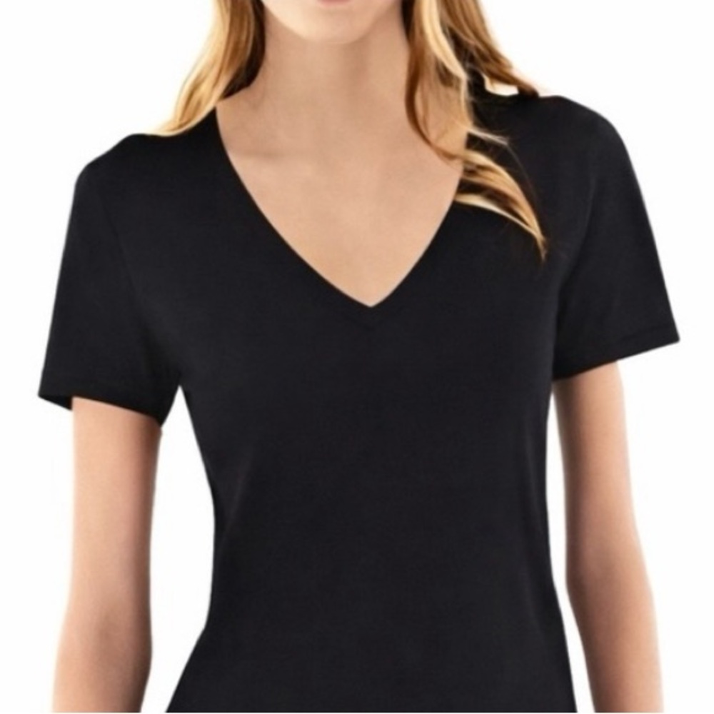 Arizona Jean Co Juniors Young Women's V-Neck Tee Short-Sleeve T-Shirt Black XL - Picture 2 of 9